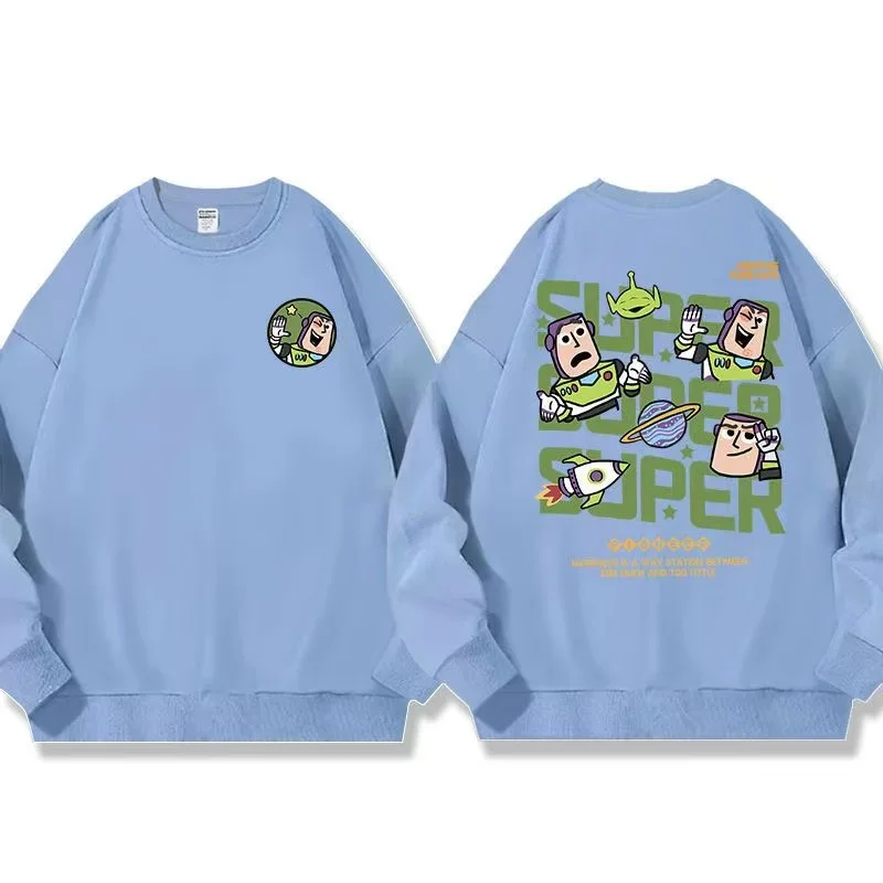 

Весенняя детская одежда для мальчиков и девочек, толстовка Disney Toy Story Buzz Lightyear, топ, детский пуловер с героями мультфильмов, футболки с длинными рукавами