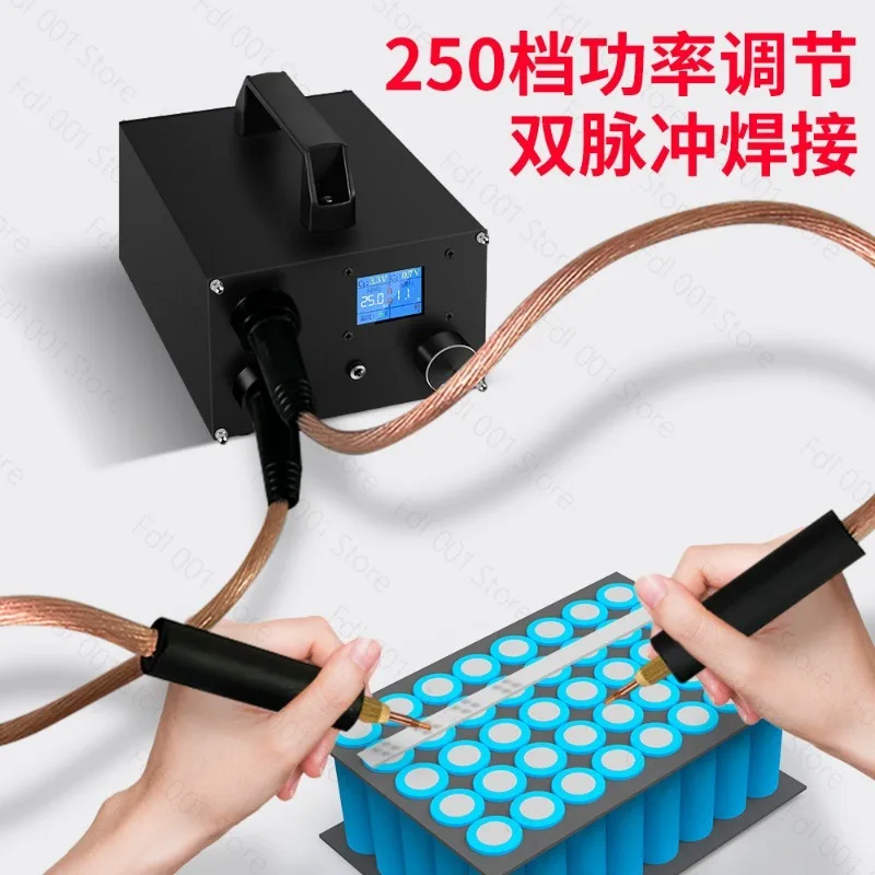 Portable Dual Farad Spot Welder 250 Gears Adjustable 3000F Capacitor Battery Spot Welder with 1.8''