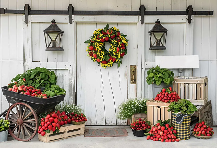 Mehofond photographie fond été citron blanc porte de grange enfants fête d'anniversaire gâteau Smash Portrait décor toile de fond Photo Studio