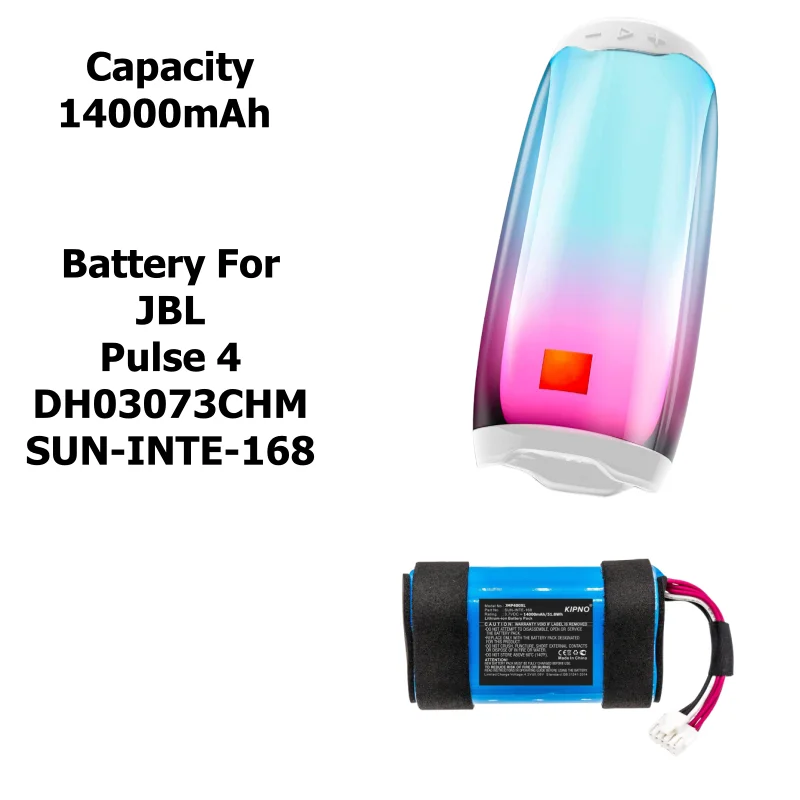 KIPNO 3.7V 14000mAh Speaker Battery SUN-INTE-168 DH03073CHM for JBL Pulse 4