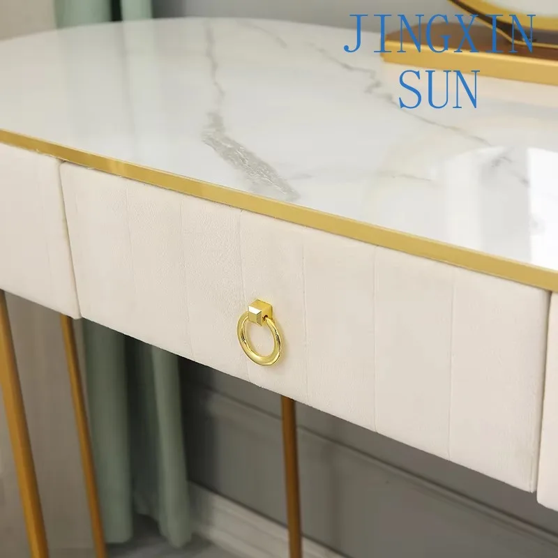 White dressing table matching mirror modern family dressing table set bright mirror bedside table