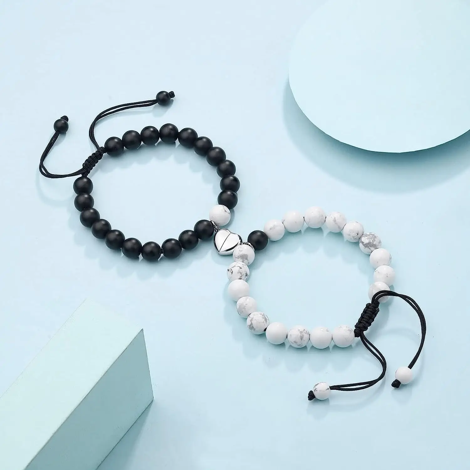 Bracelets assortis avec votre Bf et Gf, Bracelets de perles pour femmes et hommes, Bracelets de connexion, cadeau pour anniversaire, saint-valentin