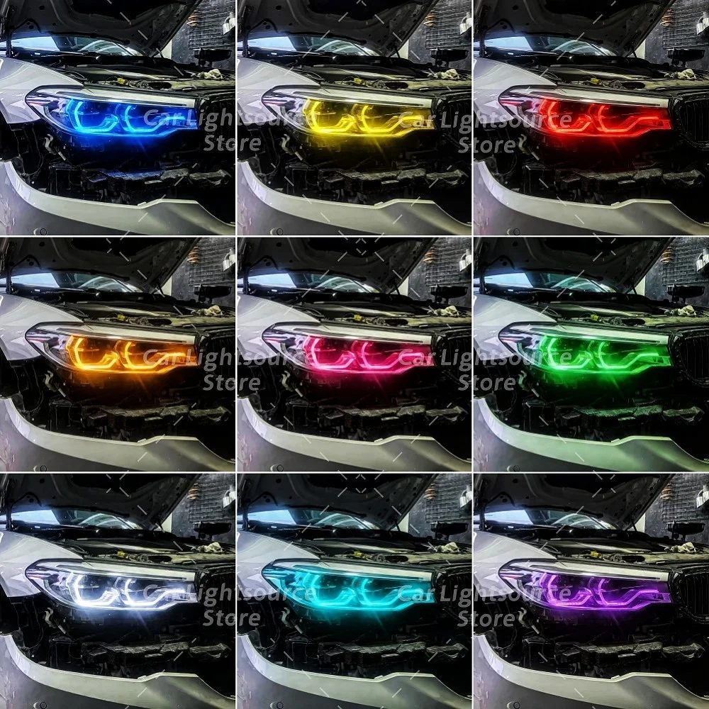 DRL LED Module Yellow Angel Eyes For BMW 5 Series G30 G31 17-20 Adaptive Headlight Daytime Running Lights Blue Red 63117214939