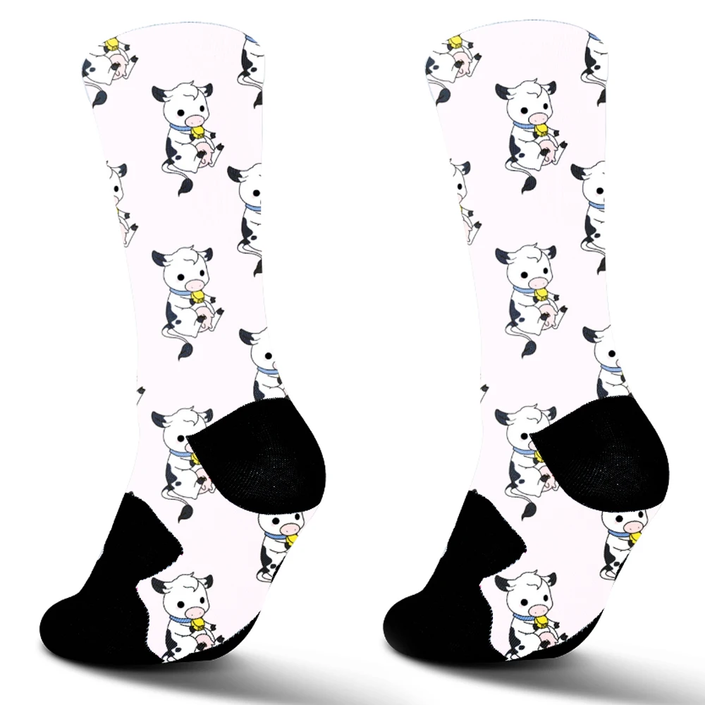 Chaussettes d'équipage à motif d'anime de dessin animé pour hommes, mélange de coton respirant, chaussettes décontractées confortables, chaussettes unisexes pour l'extérieur