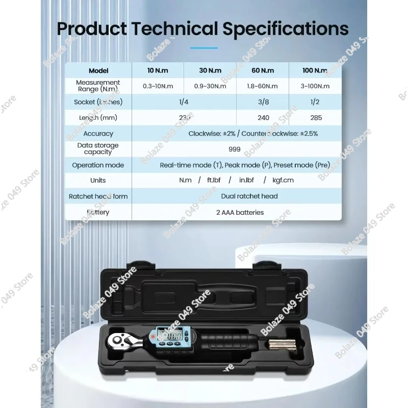 The latest 3/8 inch digital torque wrench, high precision, multi-application adjustable repair tool - torque wrench