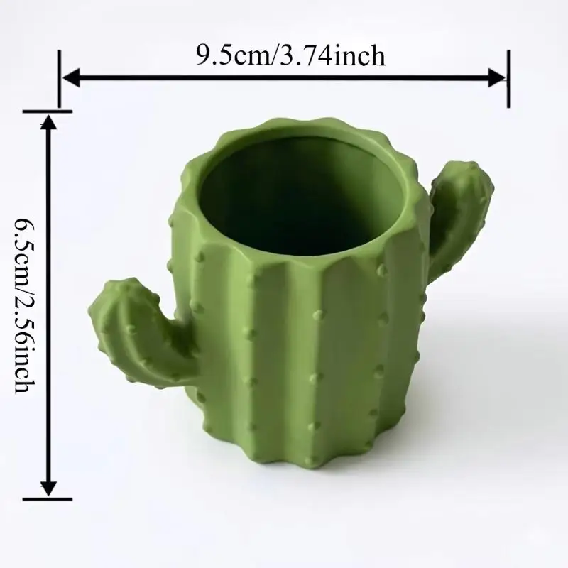 Cute Creative Cactus Pen Holder Multifunctional Desktop Pencil Container Durable for Student School Supplies Office Desk Storage