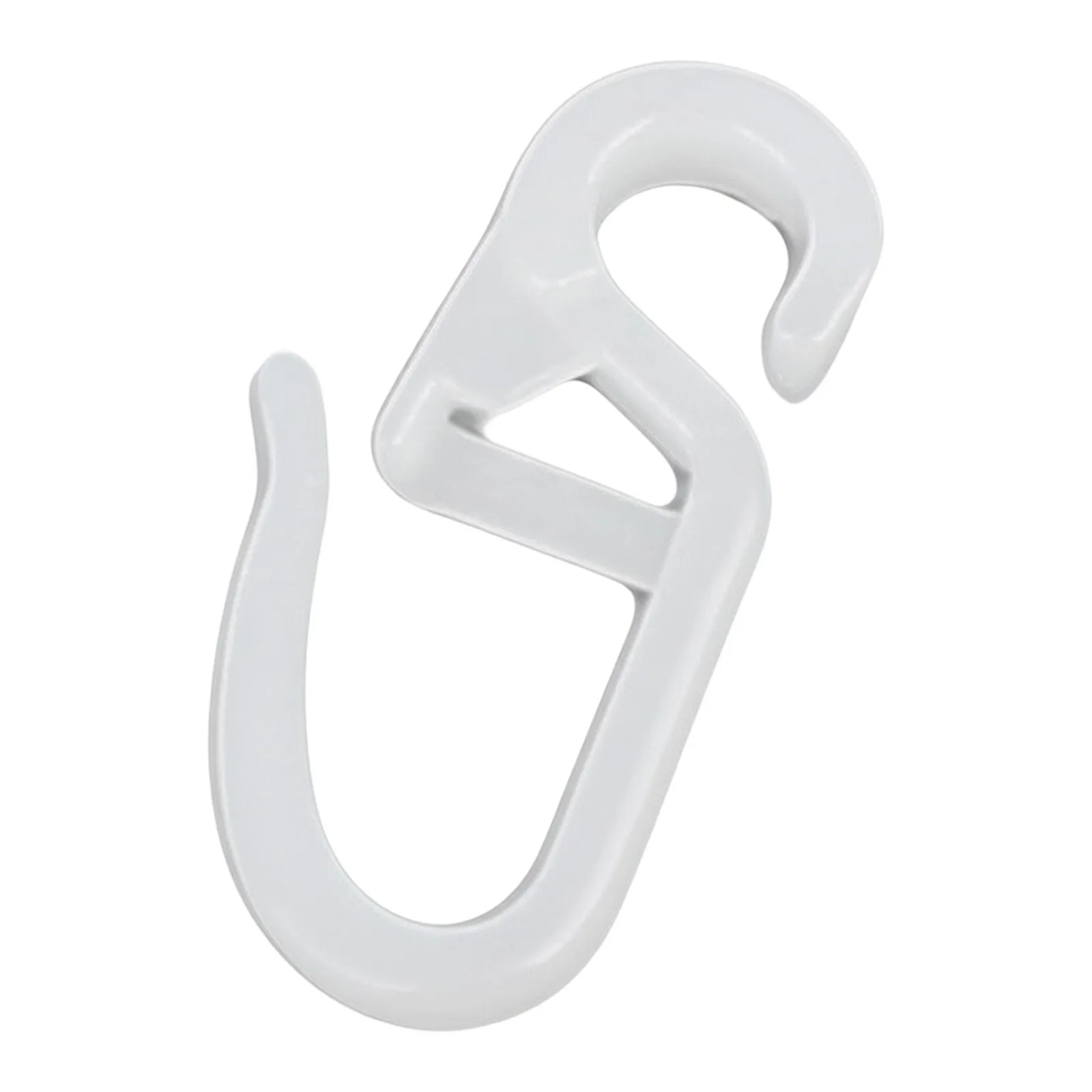 100Pcs Black Plastic Curtain Loop Hooks 30mm Clip On Fastener With 10mm Hole For Ring Drapes Home Decor Supplies