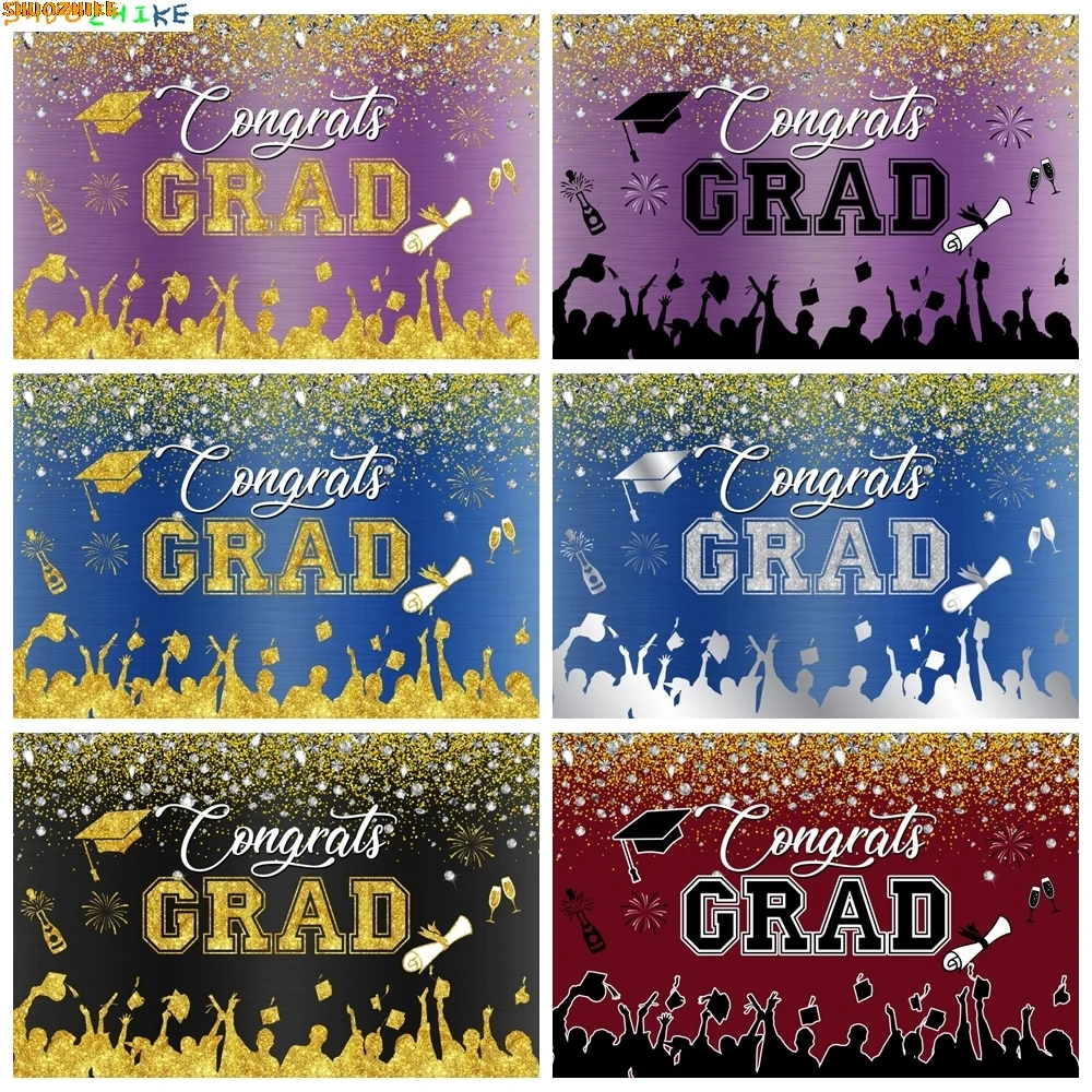 

Congrats Grad Graduation Photography Backdrop Class of 2024 Congratulation Celebrate Graduate Prom Party Decor Photo Background