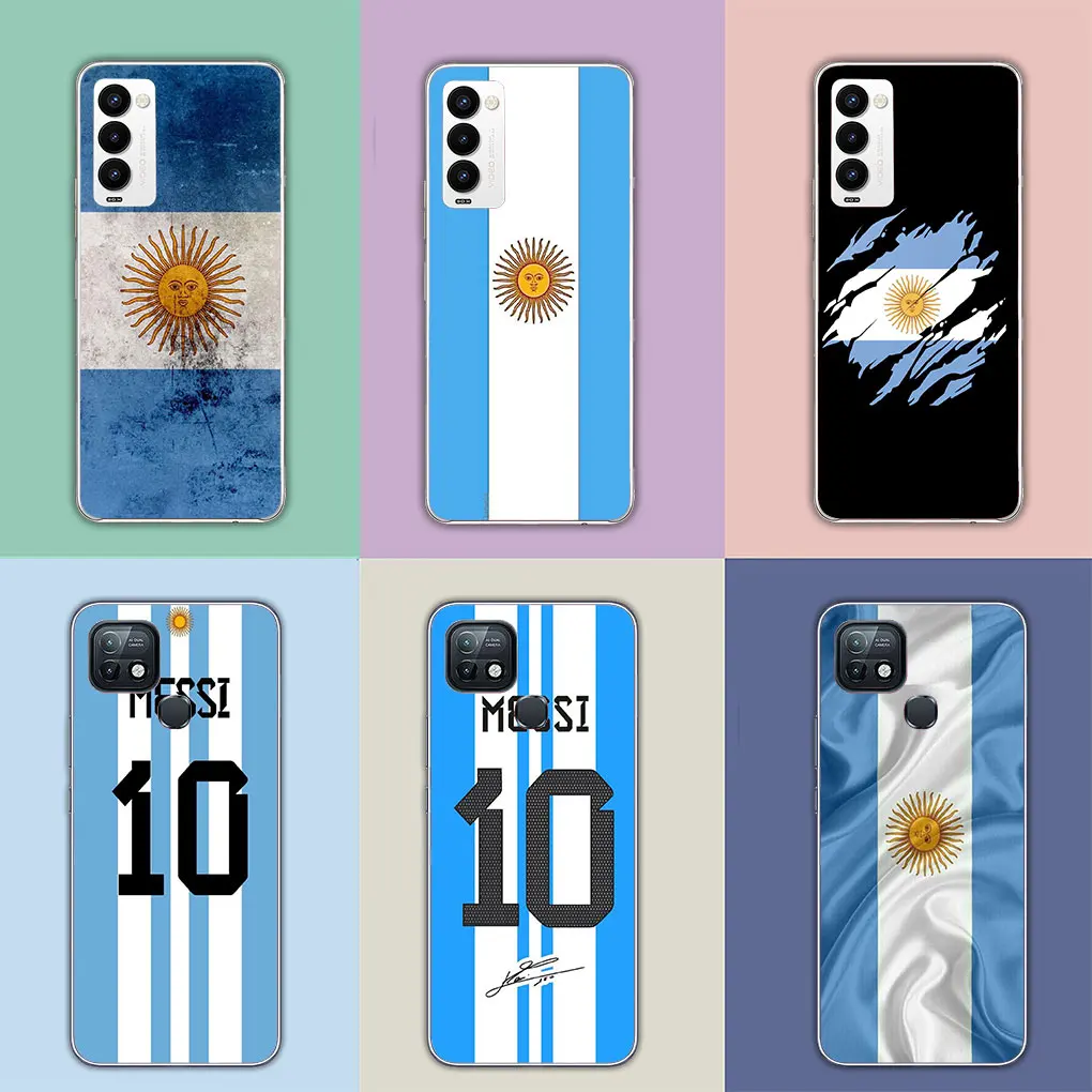 Argentina Flag 10 Football Cover Phone for Samsung Galaxy A04 A05 A14 A15 A23 A34 A54 M23 M33 M52 M53 M31 M51 M21 Soft Case