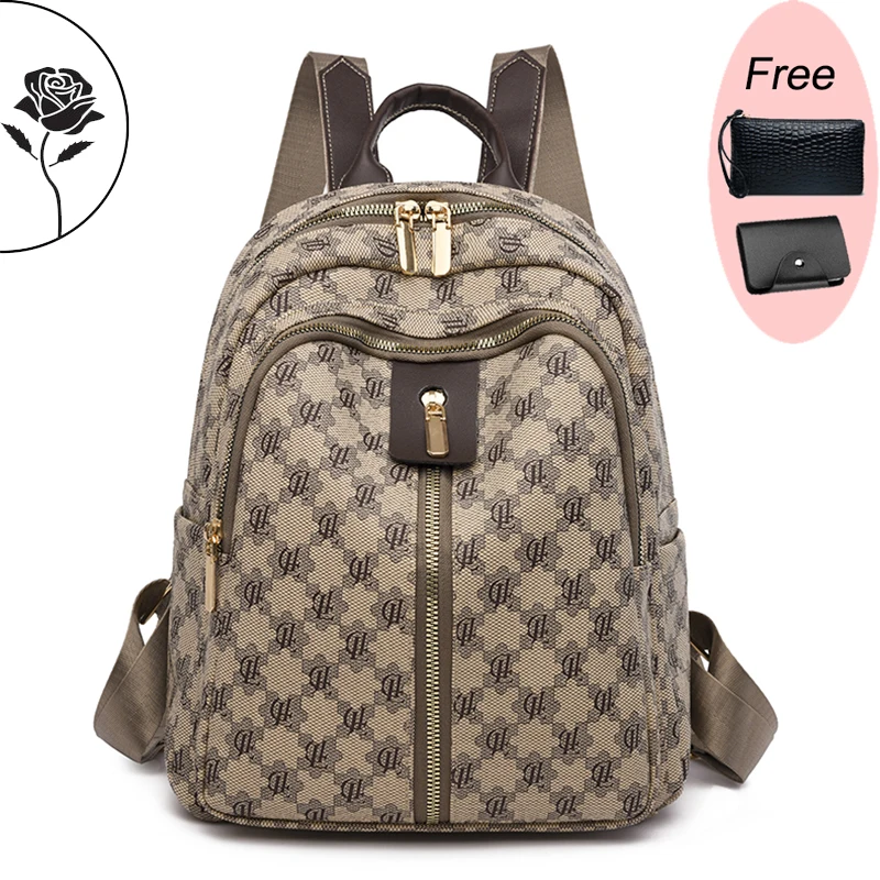 2024 New Women Leather Backpacks Fashion Shoulder Bags Female Backpack Ladies Travel Backpack School Bags for Girls Mochila