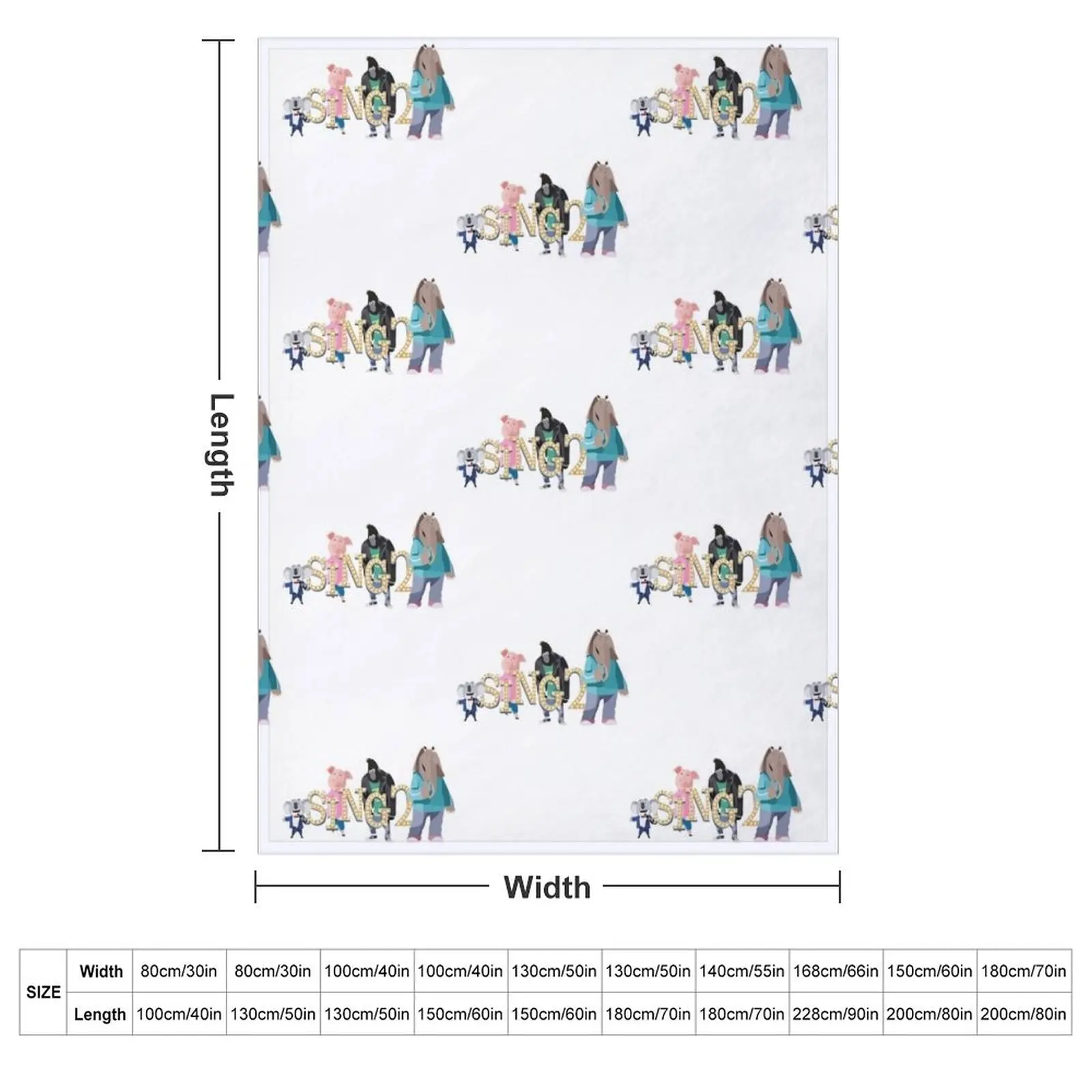 SING 2 -CHARACTERS Throw Blanket Soft Plush Plaid Sofa Sofa Throw for sofa Blankets