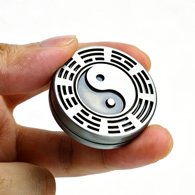 Chinese Tai Chi Fidget Slider EDC Magnetic Haptic Clicker Rotation Coin Metal Stress Relief Improved Focus Anxiety ADHD Toys