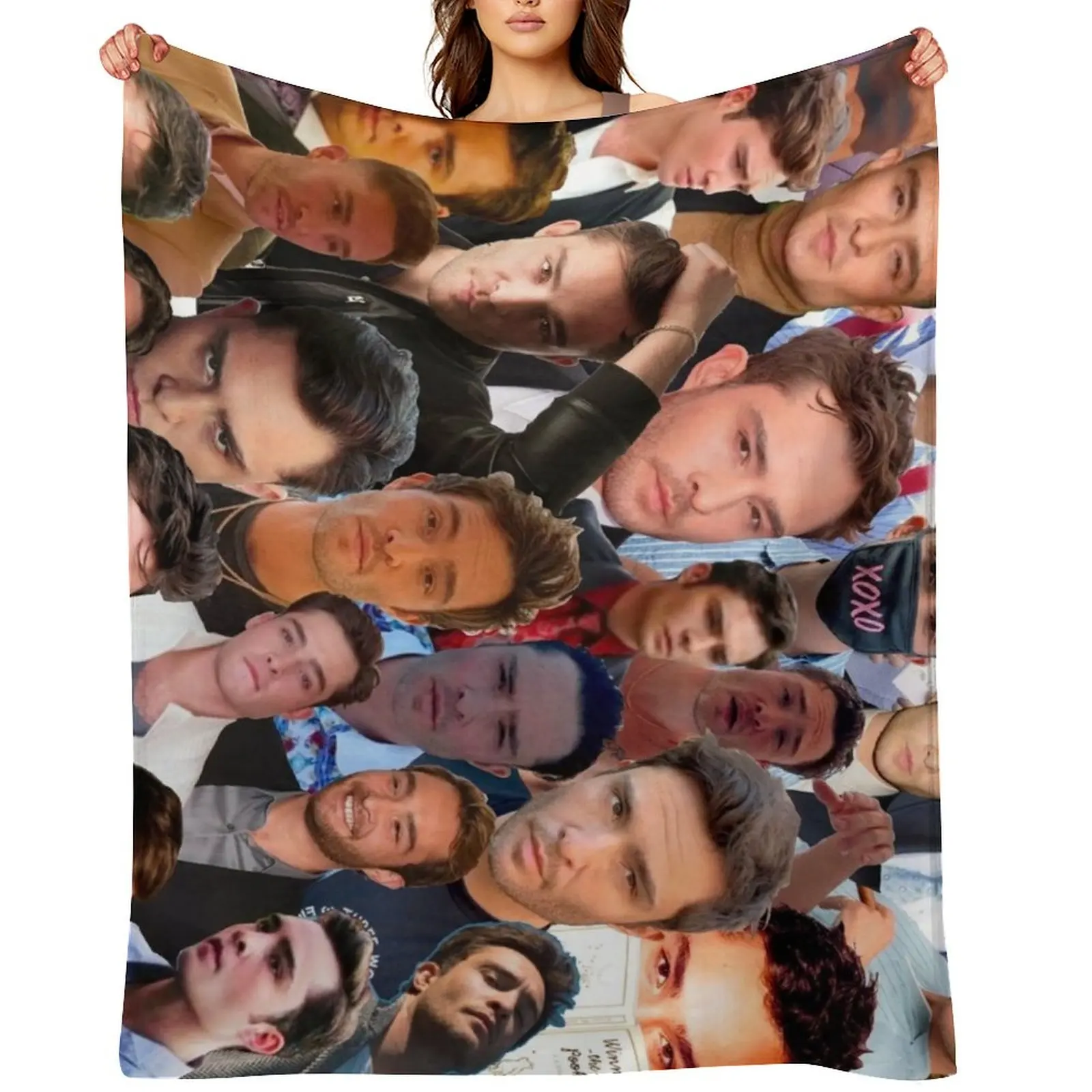 Ed Westwick Photo Collage Throw Blanket manga sofa bed Thermal Sofa Blankets