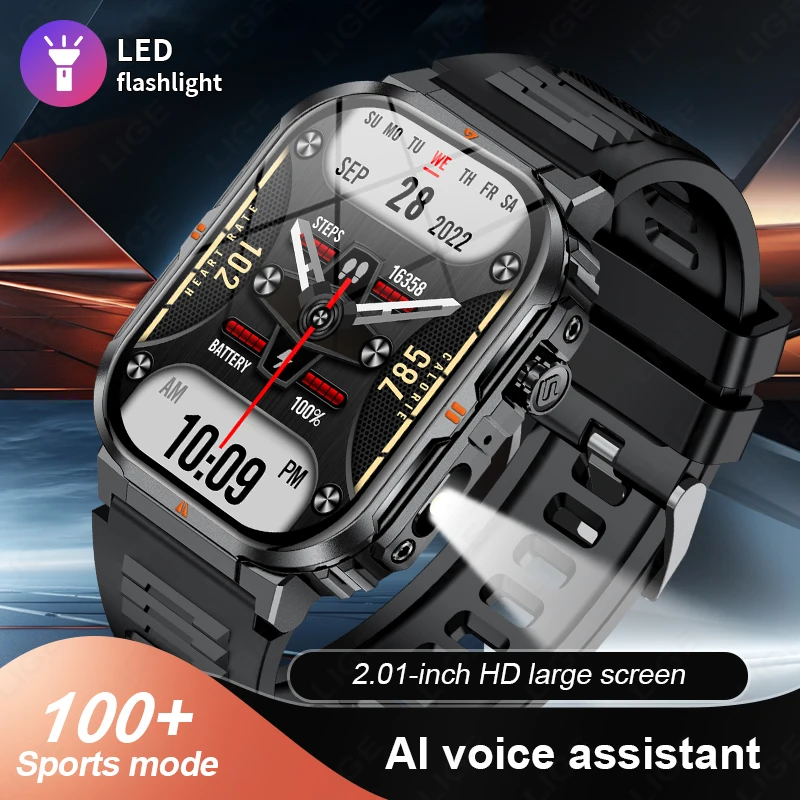

LIGE New Bluetooth Phone Call Health Monitor 2.01" HD Display Smart Watch 2025 IP68 Waterproof Sports Fitness Smartwatch Women