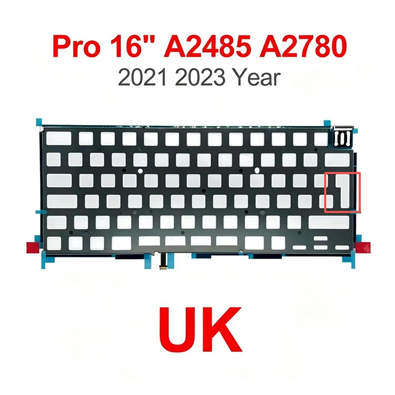 New Laptop Keyboard Backlight UK Big Enter key For MacBook Pro 16
