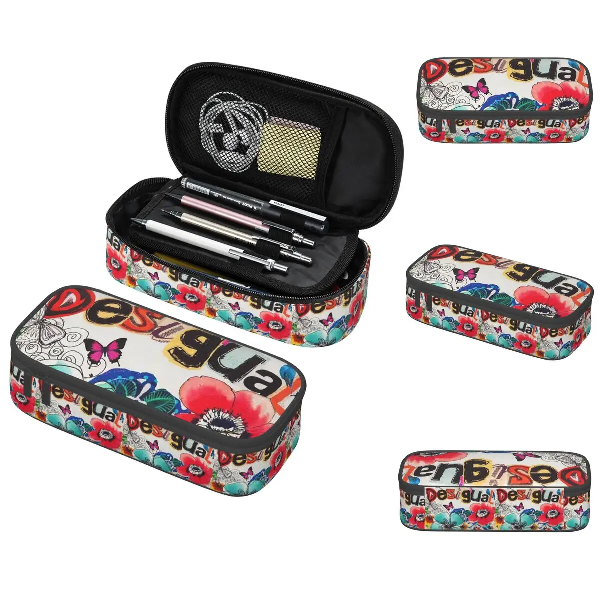 Desigual Custom Pencil Case for Kids School Pen Box Pencil Bag Stationery Supplies Pen Holder Bag