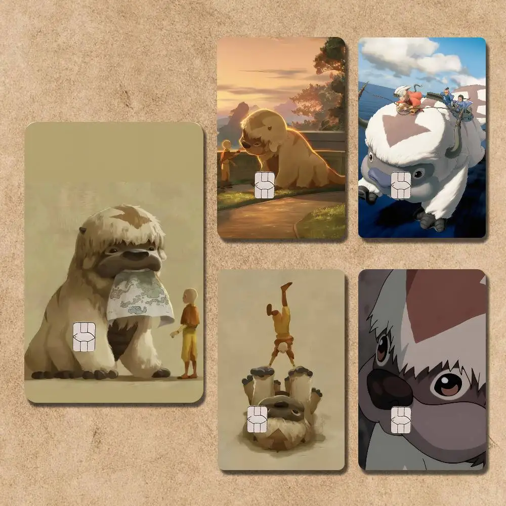 

A-Avatar The Last Airbender Appa Yip Card Stickers Credit Visa Debit Bank Charge Card Metro Waterproof Sticker Decal Decoration
