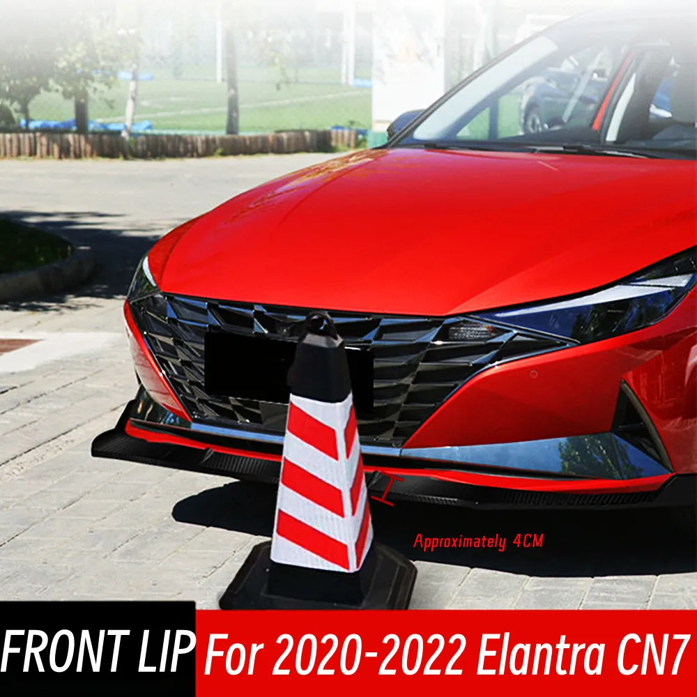 

For 2020 21 22 Hyundai 7th Elantra CN7 Bodykit Front Bumper Lip Chin Spoiler Splitter Diffuser Deflector Car Tuning Accessories