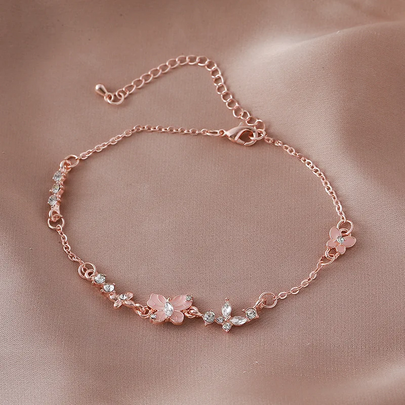 25 New Light Luxury Fashion Sweet Streamer Butterfly Dream Bracelet Exquisite High-end Niche Design All-match Jewelry