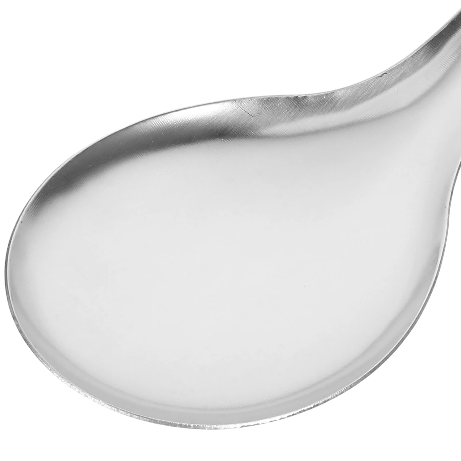 4 قطع من ملعقة الأرز المصنوعة من الفولاذ المقاوم للصدأ، أدوات مائدة ممتازة شديدة التحمل لخدمة الوجبات، تصميم مدمج محمول مثالي للسفر في النزهة