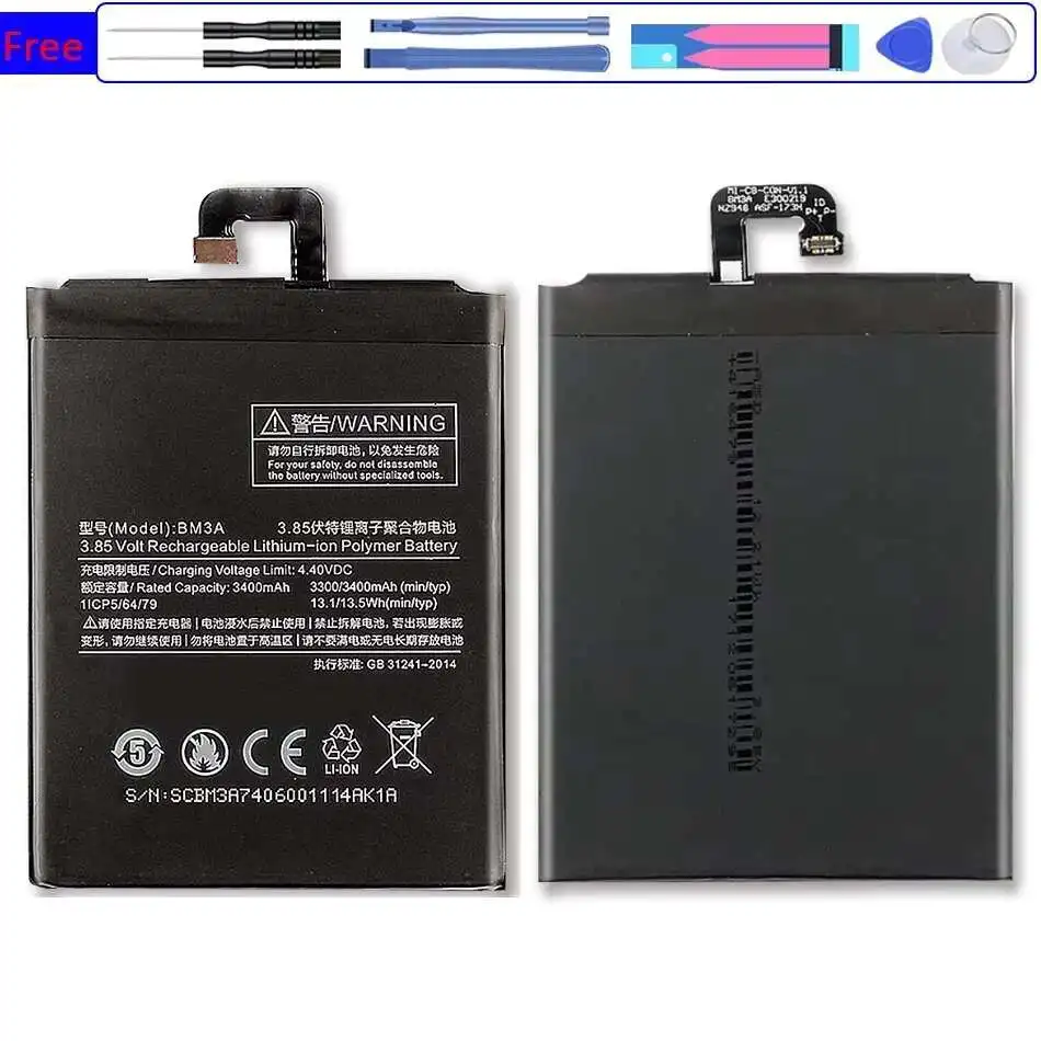 

Long Lasting For Xiaomi Note 3 Note3 BM3A Mobile Phone Battery 3300mAh Reliable Power