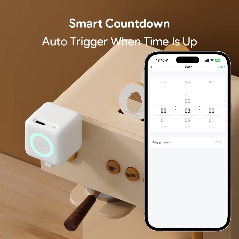 Fingerbot Pro Switch Button Robot Garage Pusher with Halo Remoter Work With Tuya Smart Life Alexa Google Home Voice Assitant