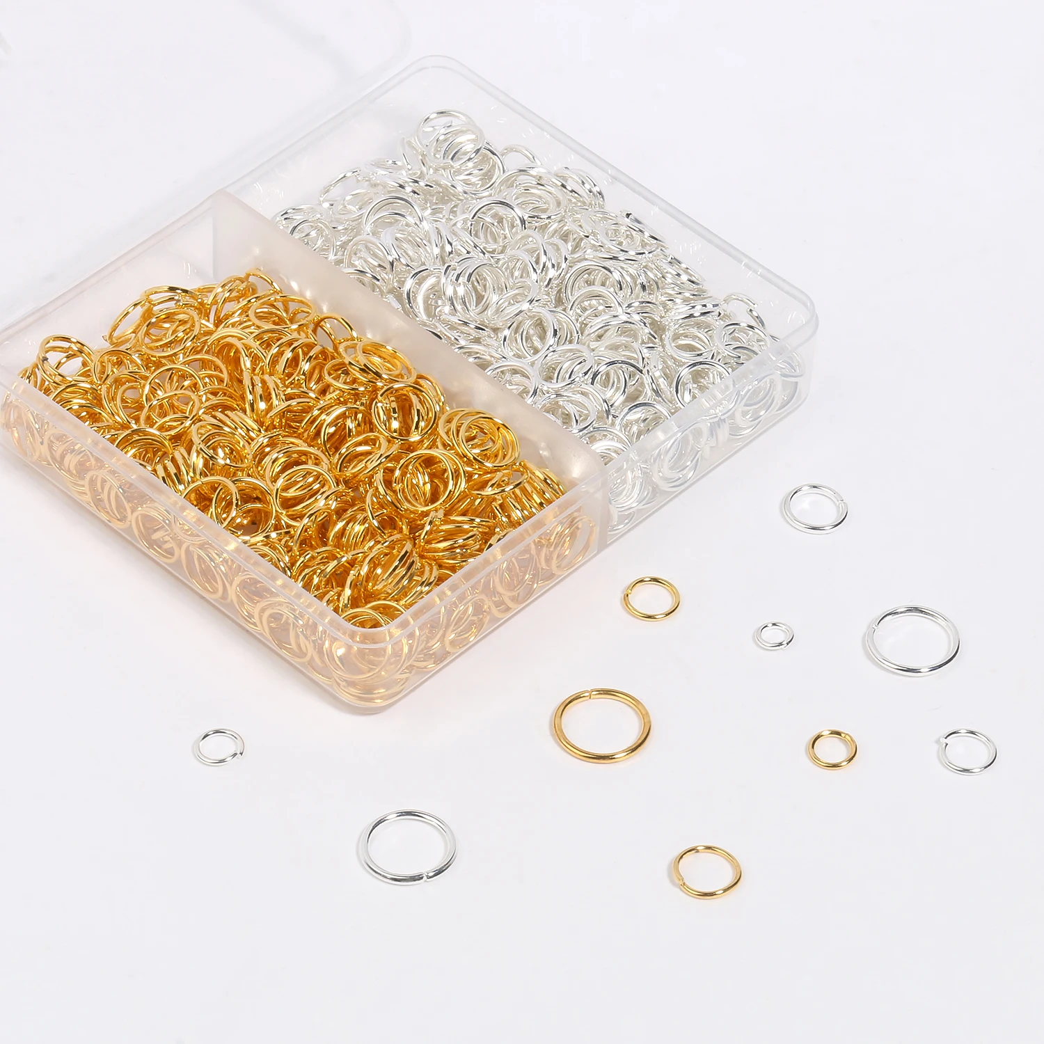 4-10 Mm Goud Zilver Mix Kleuren Open Jump Ring Connectoren Voor Ketting Bracelect Sieraden Maken Diy Accessoires Groothandel