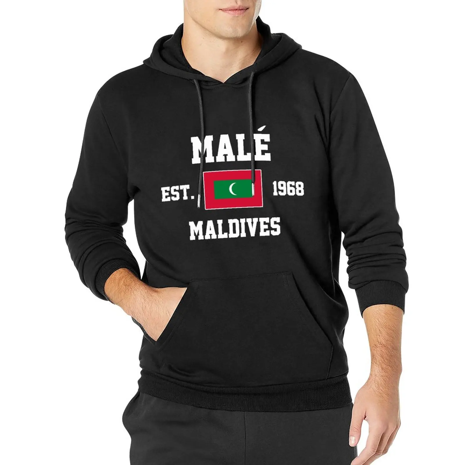 Men Women Hoodies Maldives EST.1968 Malé Capital Hoodie Pullover Hooded Hip Hop Sweatshirt Cotton Unisex