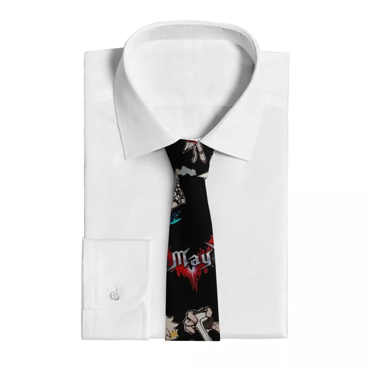 Devil May Cry Game Double Sided Print (9) Necktie for Men Silk Polyester Slim Neck Ties Party Accessories Tie Classic Gravatas