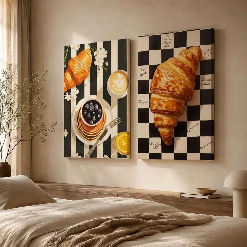 Vintage Kitchen Food Framed Wall Painting Ready to Hang Canvas Art Poster for Living Room Bedroom Home Decor Decals view 3