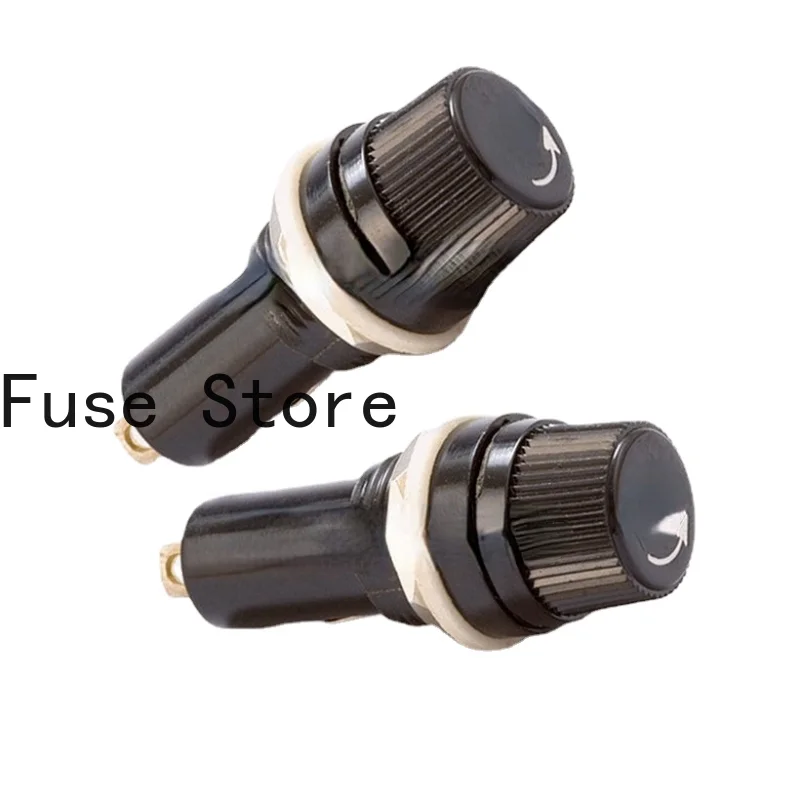 5PCS Imported Knob Fuse Holder R3-13 6*30mm  Box Glass Tube  10A 250V