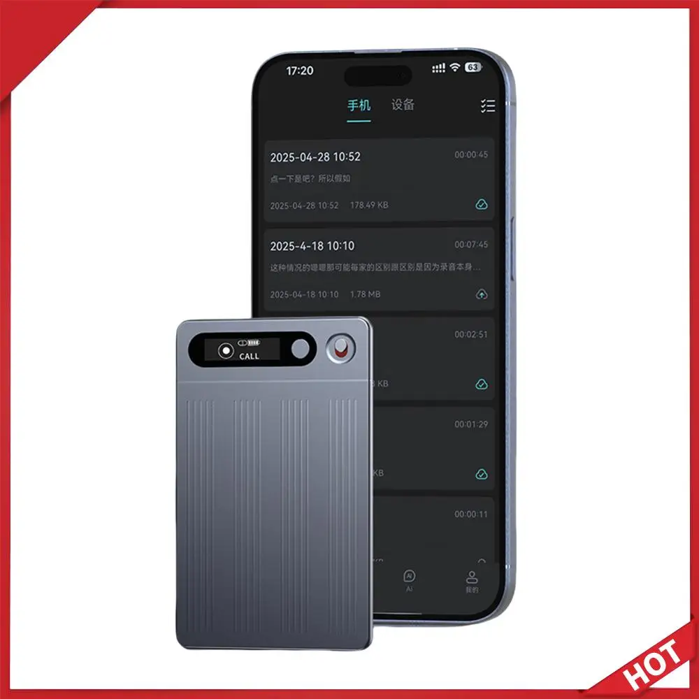 

64G AI Voice Recorder Portable AI Notetaking Device Support 134 Languages Voice To Text Recorder Audio Dictaphone Sound Recorder