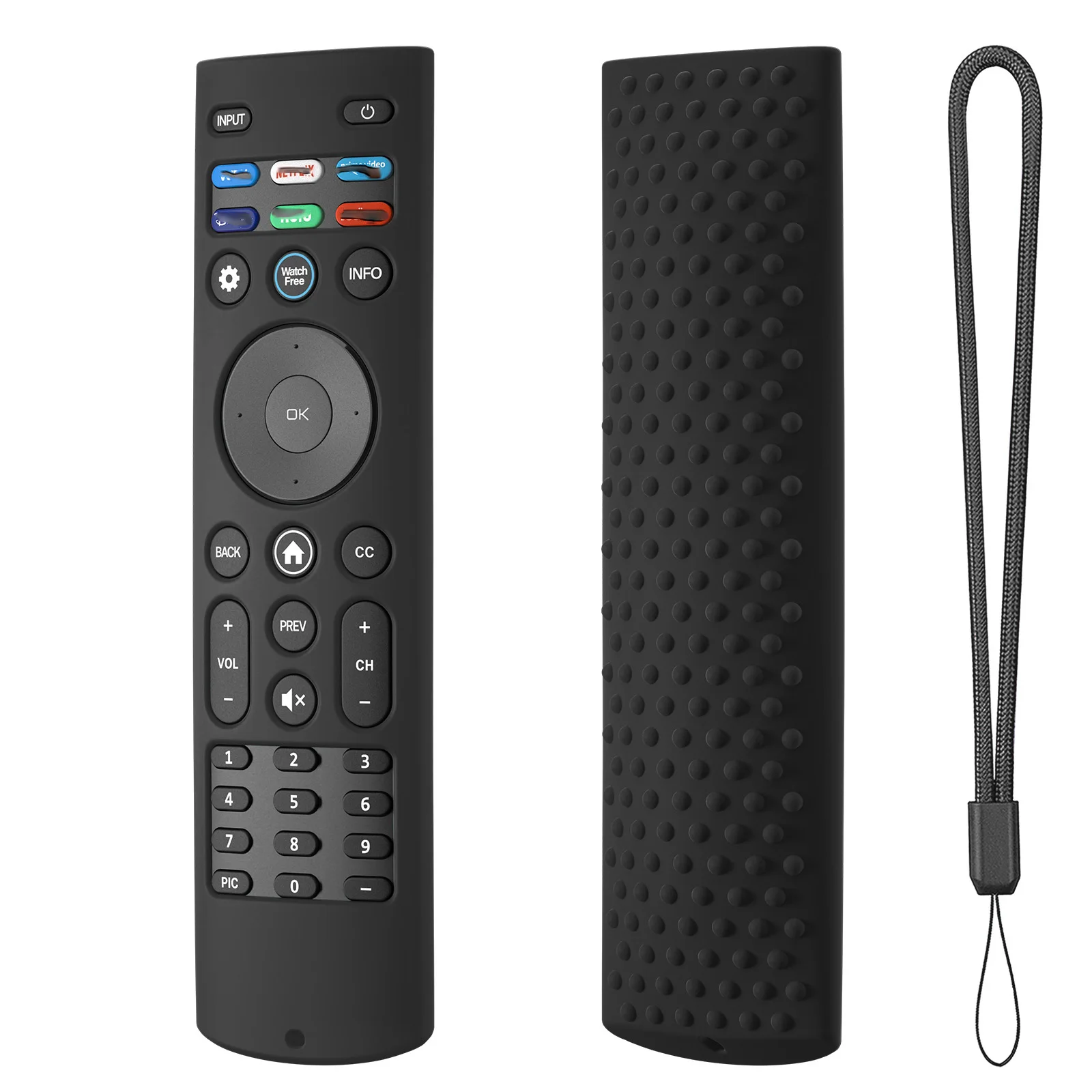 حافظة من السيليكون لهاتف VIZIO XRT140 غطاء حماية لجهاز التحكم عن بعد للتلفزيون الذكي مع ملحقات الحبل عن بعد