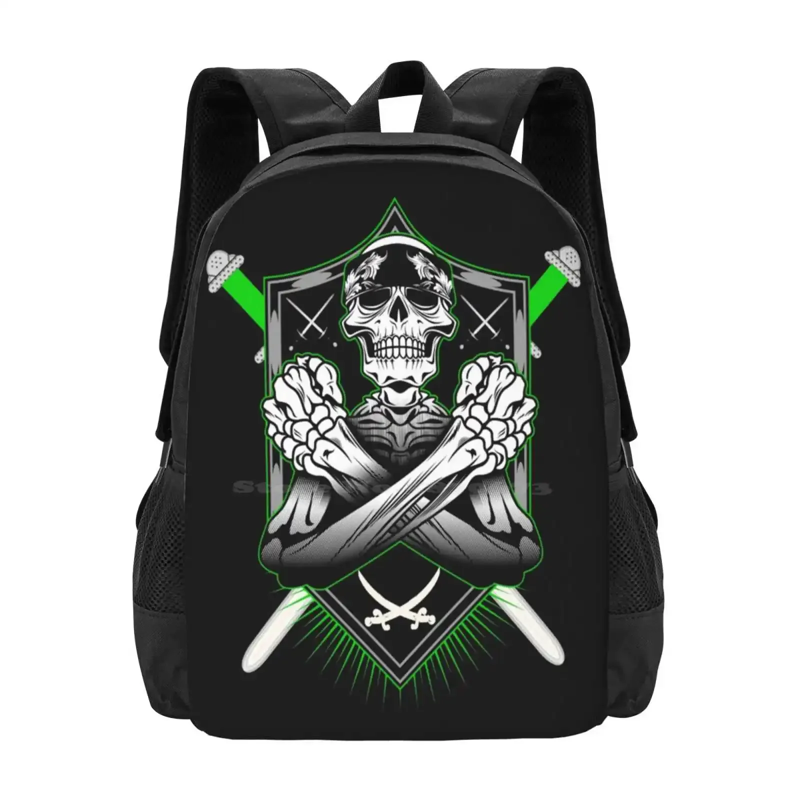 

Sword And Skull Hot Sale Schoolbag Backpack Fashion Bags I Hate People Skull Tree Sunset Sword And Skull Skull And Wings