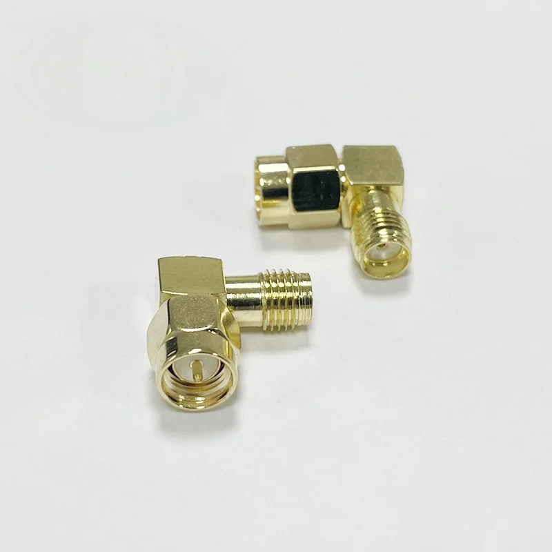 1pcs 2pcs 10pcs SMA Male to Male/ Female Angle 90 Degree Connector SMA Male Female Adapter RF Coaxial Connector