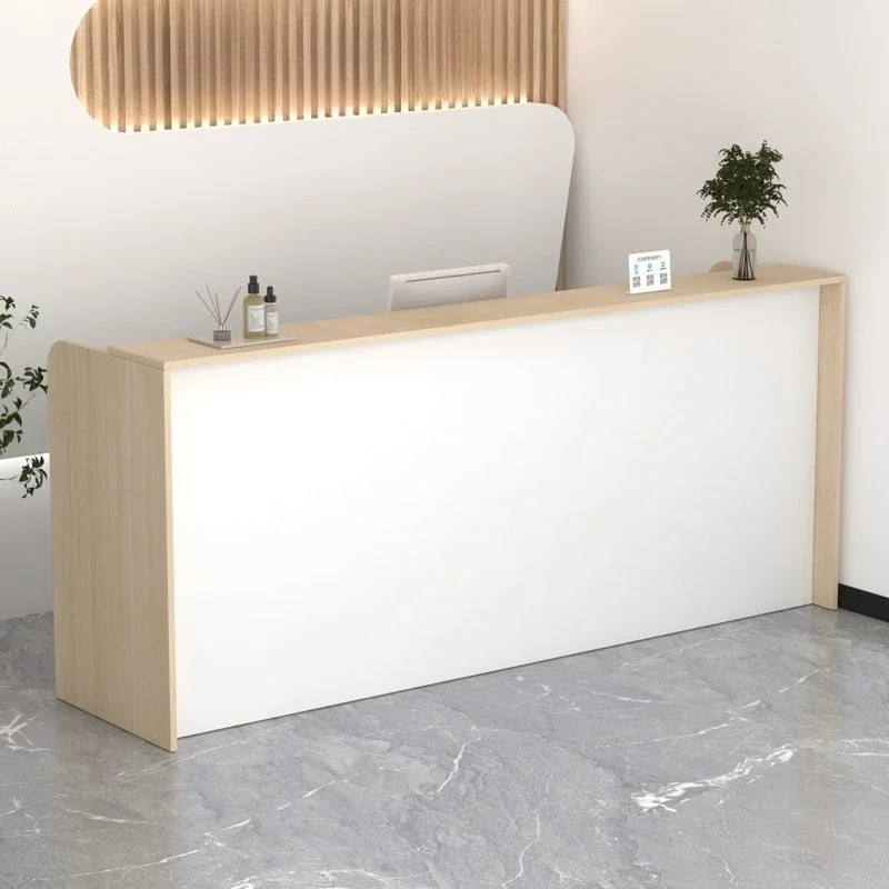 #Modern Minimalist Salon Reception Desk Counter Beauty Store Fashion Retail Cashier Table Furniture Boutique Compact Storefront