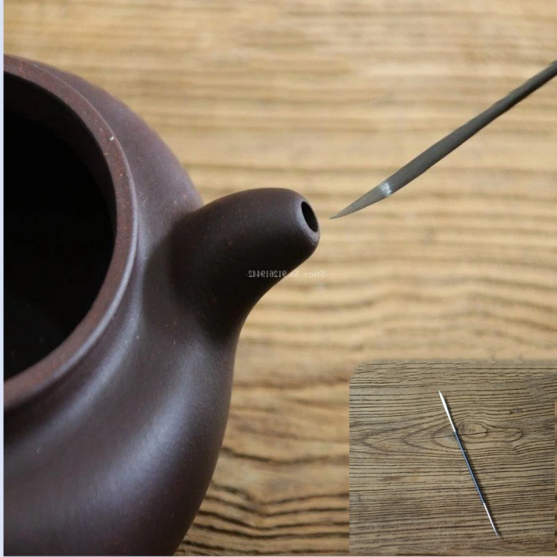 Teapot Special Double-ended Stainless Steel Spout Digging Knife DIY Making Pottery Pot Digging Mouth Mud Cleaning Tool Knife