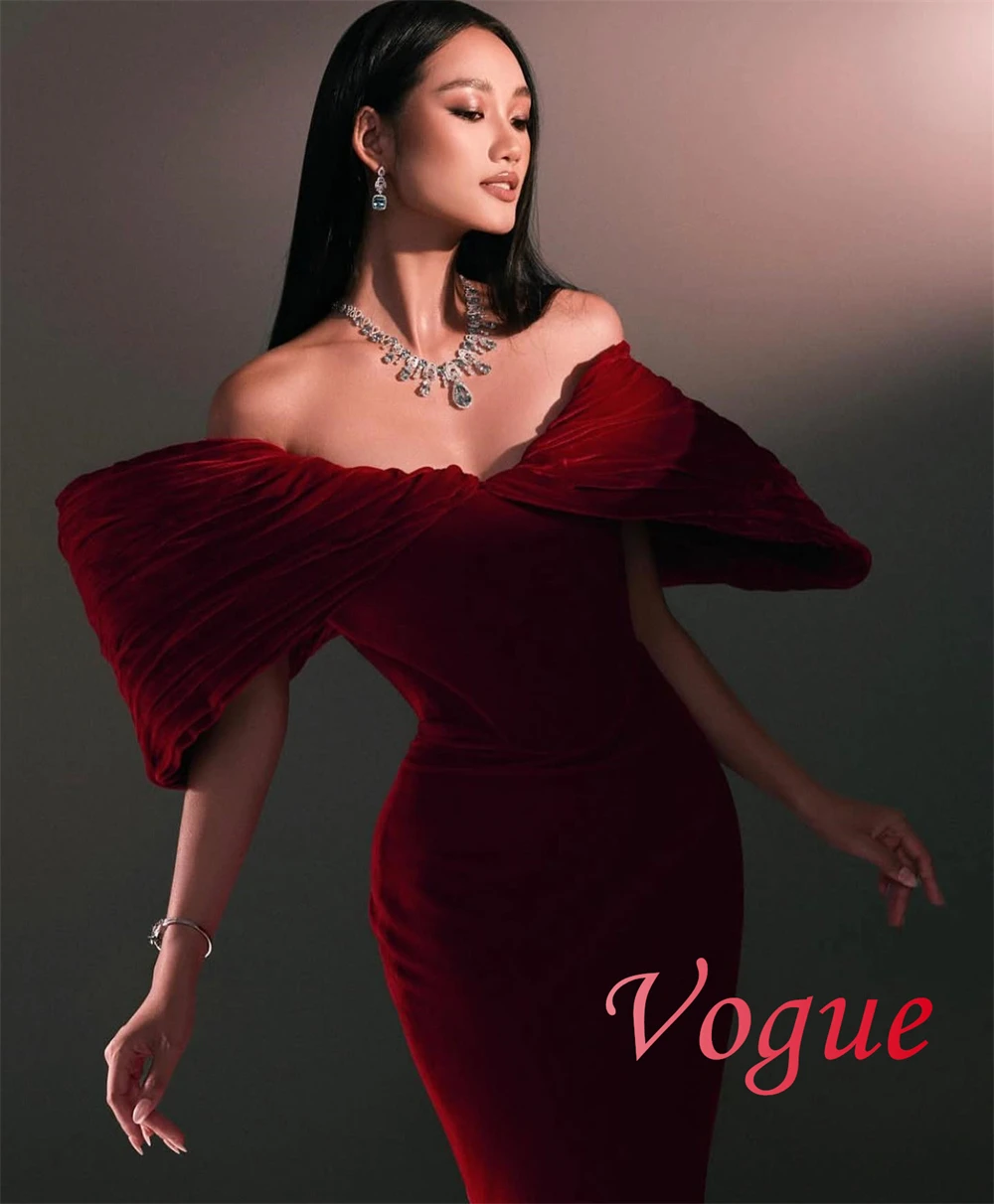 فساتين حورية البحر الرائعة المخصصة 2025 فستان سهرة نسائي عنابي عالي الجودة قبالة الكتف فستان الحفلة الراقصة #6