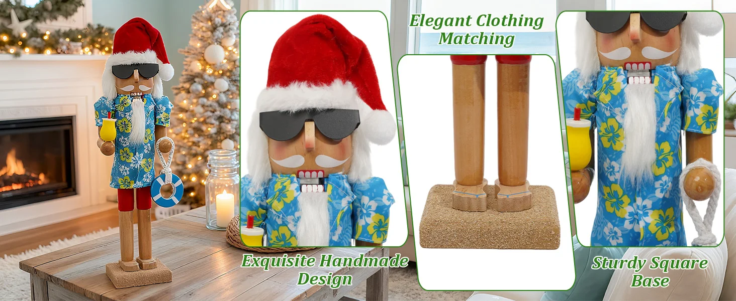 Weihnachts-Nussknacker-Figur, das perfekte Geschenk für jeden Anlass, handgefertigte Holzdekoration zur Verbesserung Ihrer Feiertagsatmosphäre