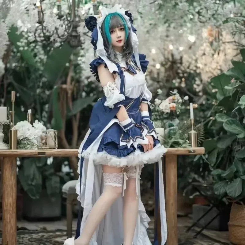 

Cy2025 Halloween Cheshire Cat Maid Original Cat Ears Costume Azur Lane Cheshire Cosplay Suit Heavy Cruiser Cosplay Costume Set