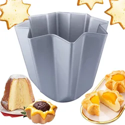 4 Size Aluminium Cake Mold Pandoro Molds Octagonal Bread Baking Pan Non-stick Cheese Cake Mould Kitchen Accessories Bakeware