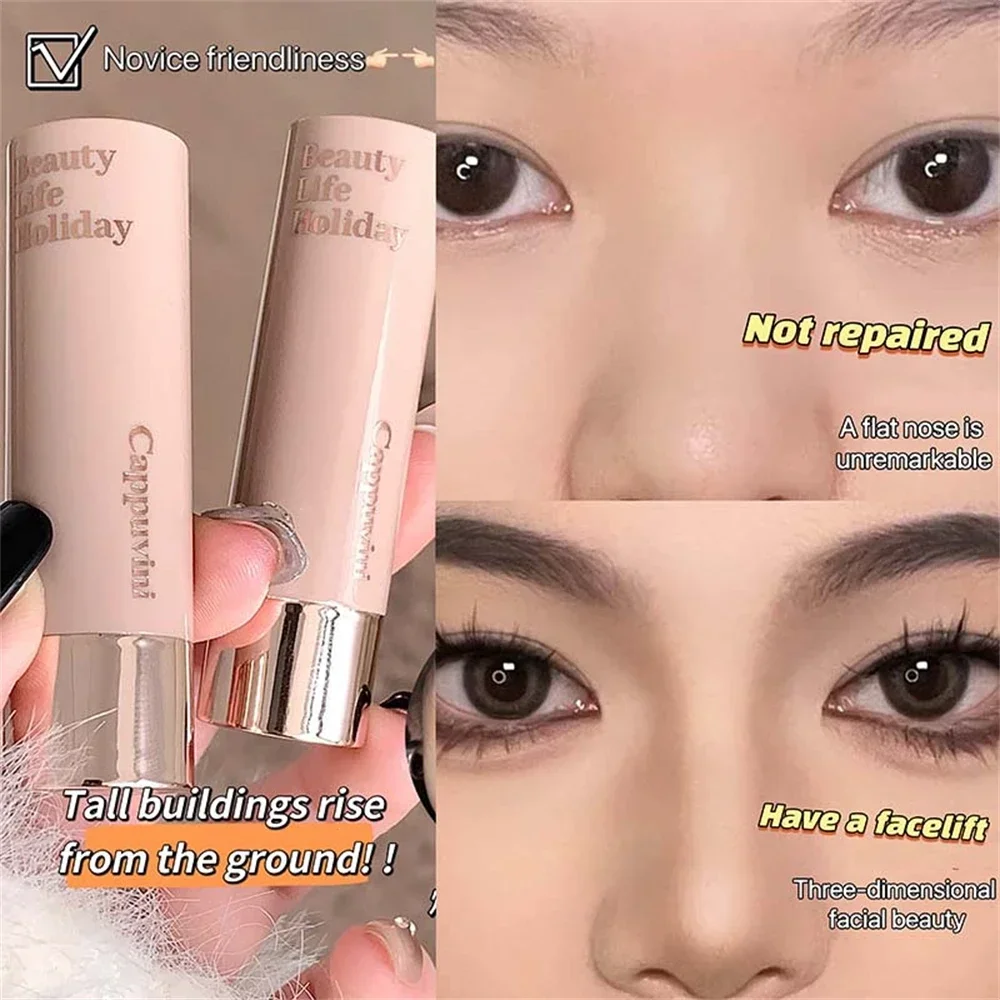 Creamy Silky Three-dimensional Contour Stick Waterproof Natural Matte Bronze Nose Shadow Face Highlight Brighten Makeup Cosmetic