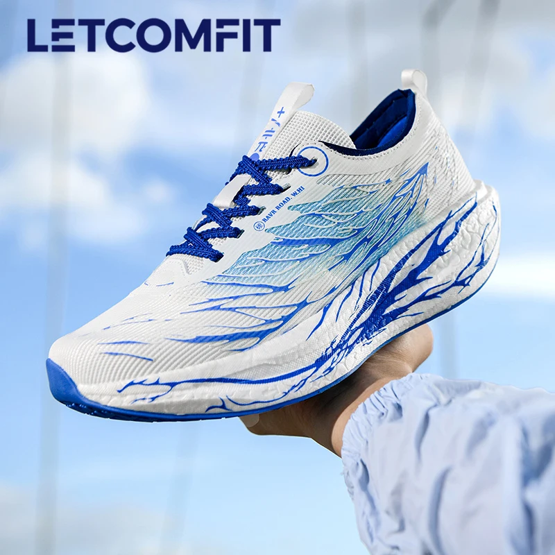 Men‘s Cushioning Sneakers New Breathable Speed Running Shoes Fluorescent 3.0 Carbon Plate Women Outdoor Non Slip Jogging Shoes