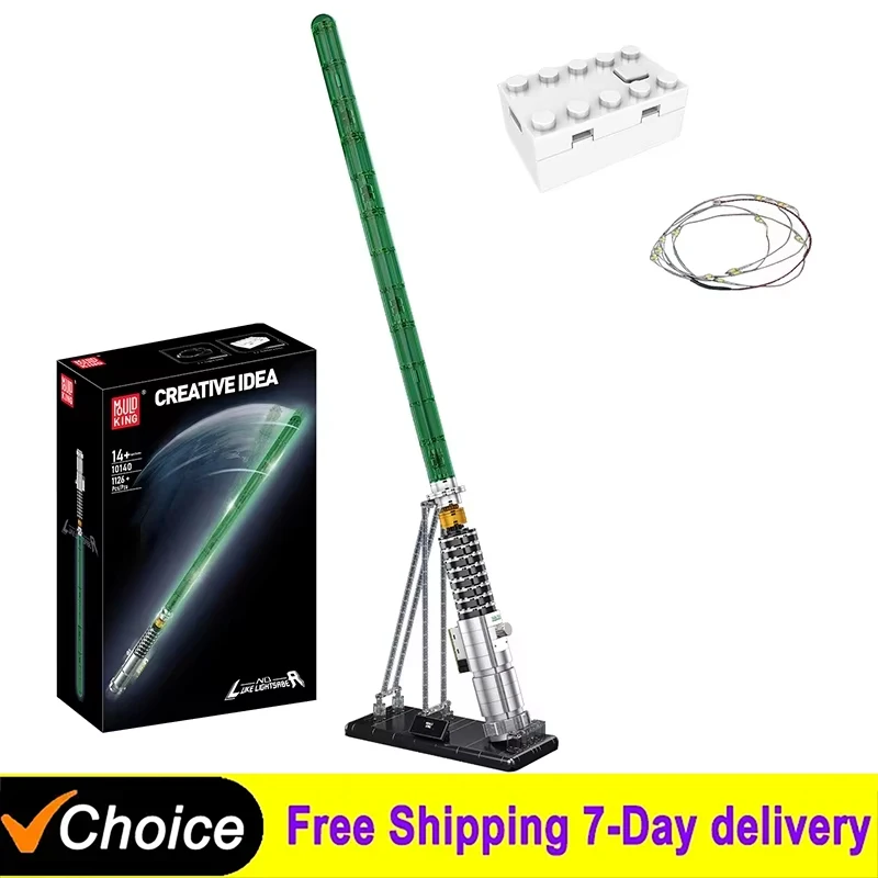 Blocchi da Costruzione MOC Spada Laser di Luke, Modello di Arma Spaziale, Giocattolo da Assemblare, Regalo di Natale per Bambini, 1126 Pezzi
