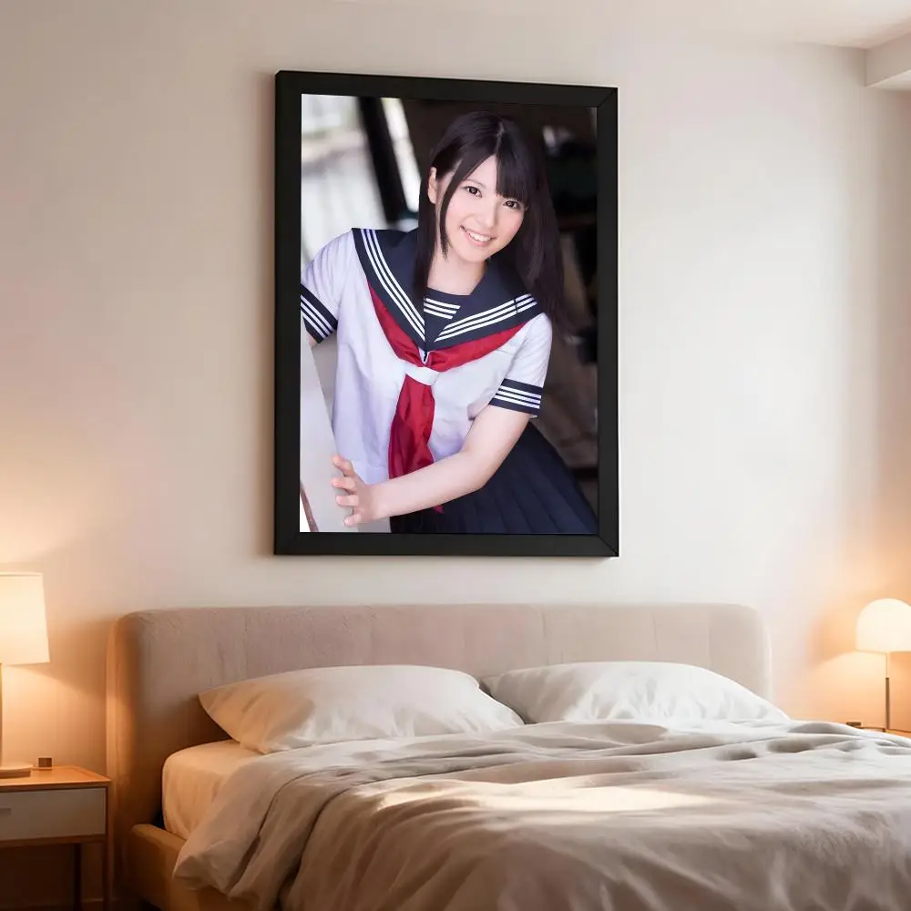 Actress Adult A-Ai Uehara Poster Artistic Peel-Off Wall Decor, Indoor Outdoor Home Ornament for Collectors