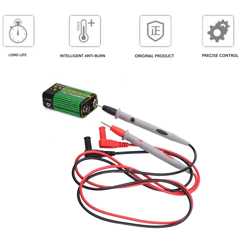 Amperemeter Multímetro Tester Cable, cabo para voltímetro e ohímetro, 1 par