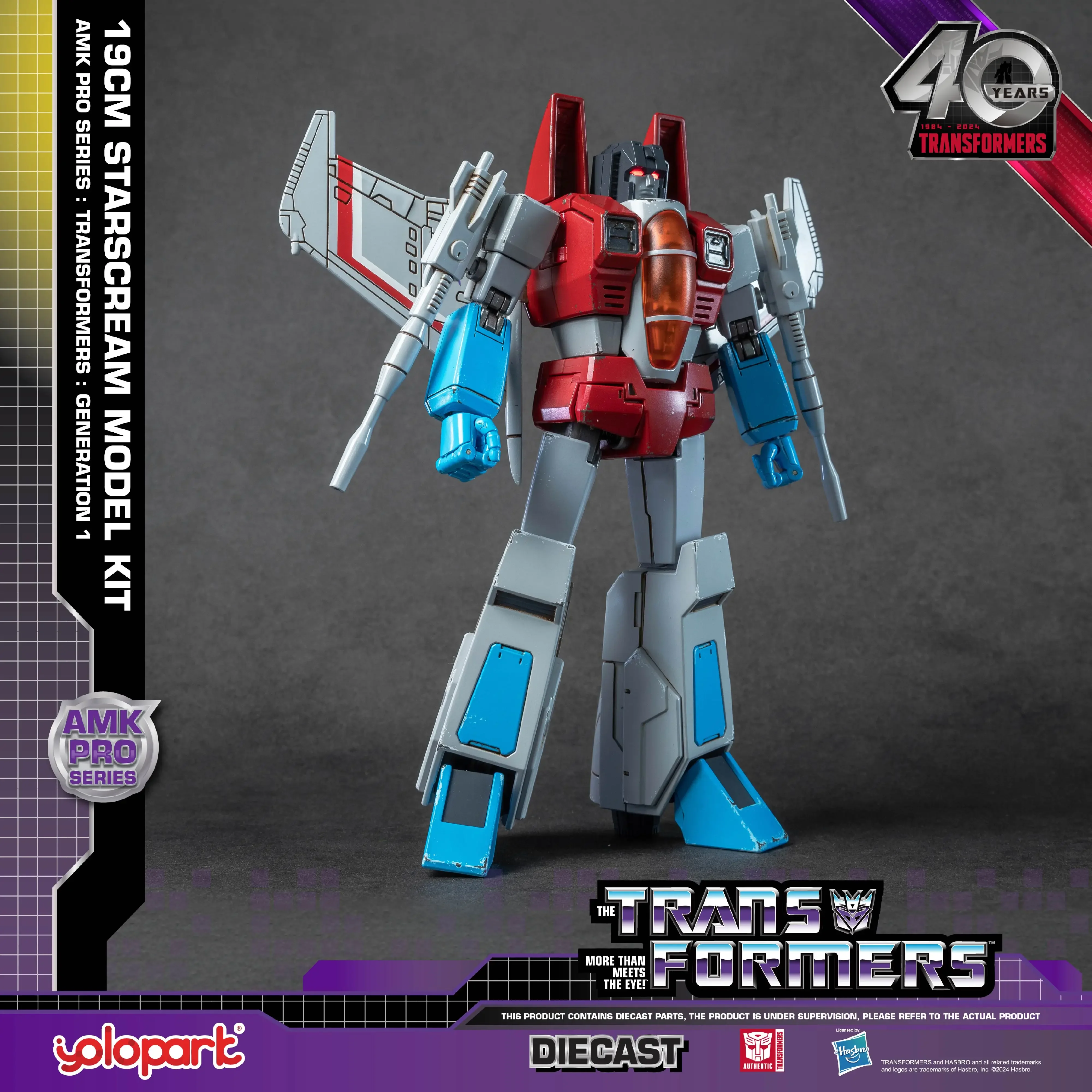 

In Stock YOLOPARK Transformers G1 Toy Generation One AMK PRO Series 19cm Starscream Anime Action Figures Model Toys Doll Gifts