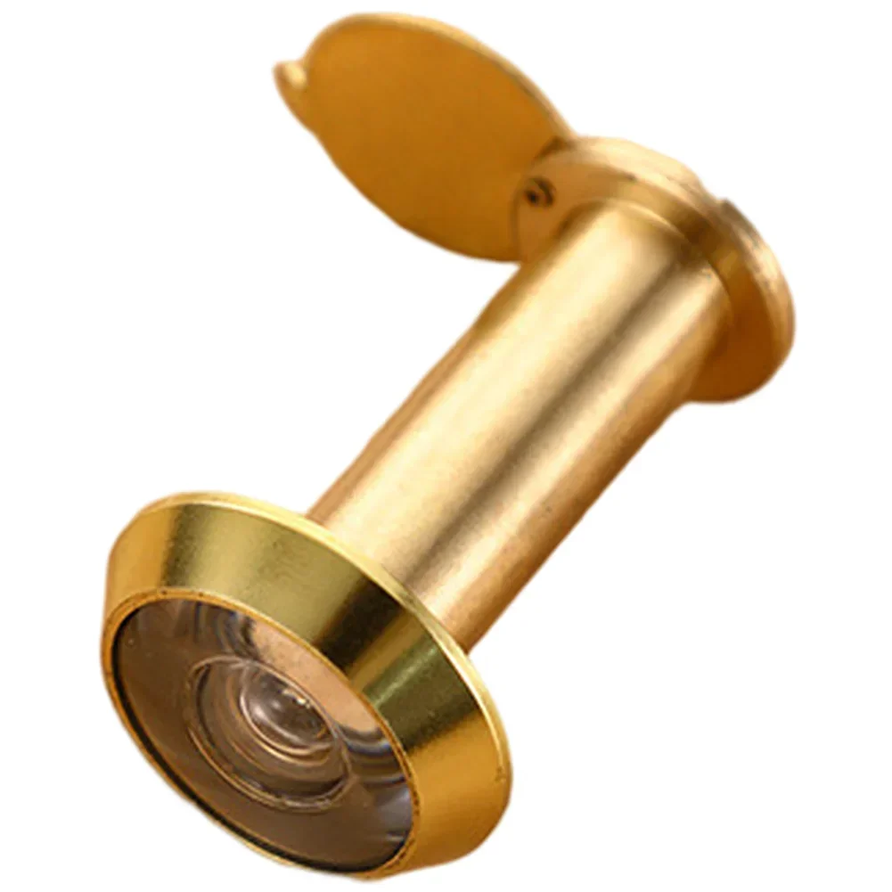Brass Peephole Door Viewer With 220 Degree Wide Angle Lens For Home Security And Adjustable Length For Doors 35mm To 80mm