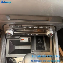 15W Car wireless charger For Mazda CX5 CX-5 2017 2018 2019 2020 2021 Charging Pad Phone Holder Mount Fast charge accessories