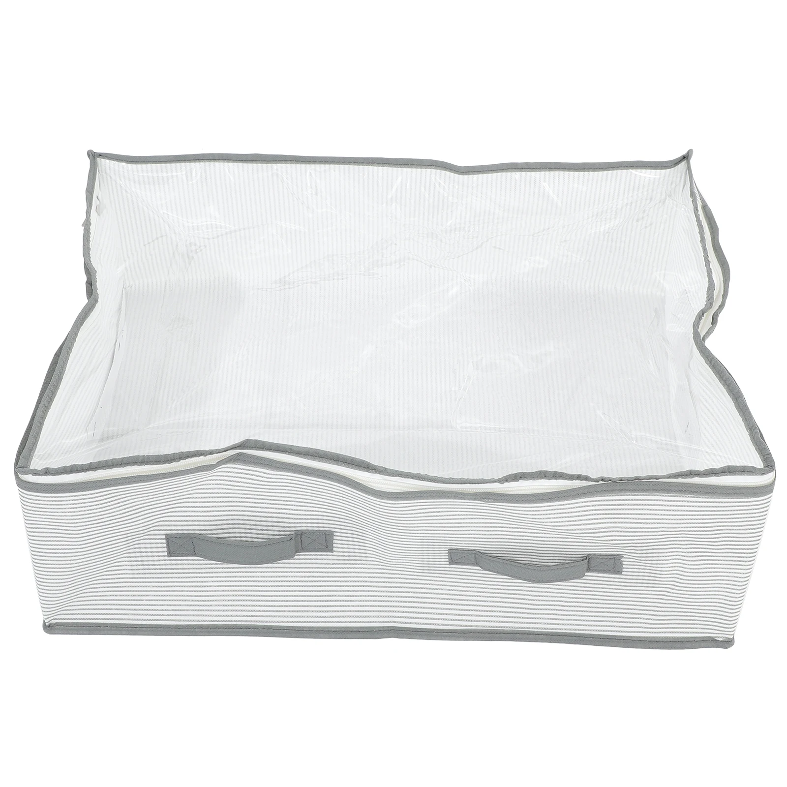 

Large Storage Bags Bins for Clothes Gray Striped H15 Non woven Foldable Blanket Bag Closet ganizers Clothes Storage Containers